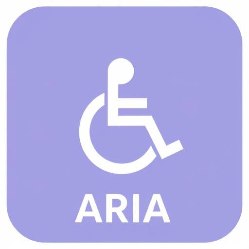 Icono de ARIA que representa la accesibilidad en aplicaciones web ricas